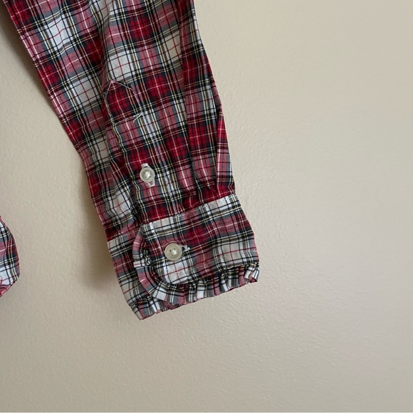 Polo Ralph Lauren Button Up Tartan Plaid Peplum Shirt Toddler Girl's Size 3T - Picture 5 of 9